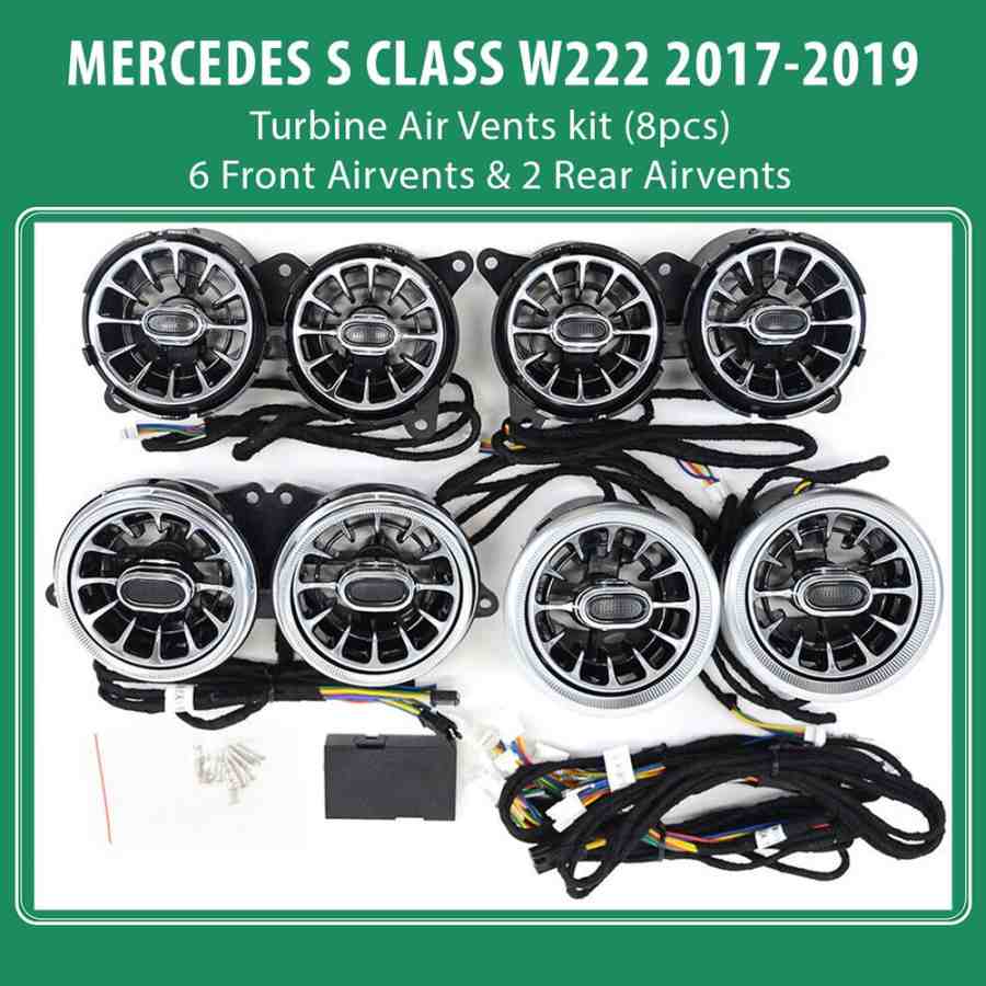 DIQ AMBIENT 8176 SE - BENZ S (W222) (Digital iQ Turbine Air Vent Ambient Light Kit MERCEDES S (W222) mod. 2017-2020)