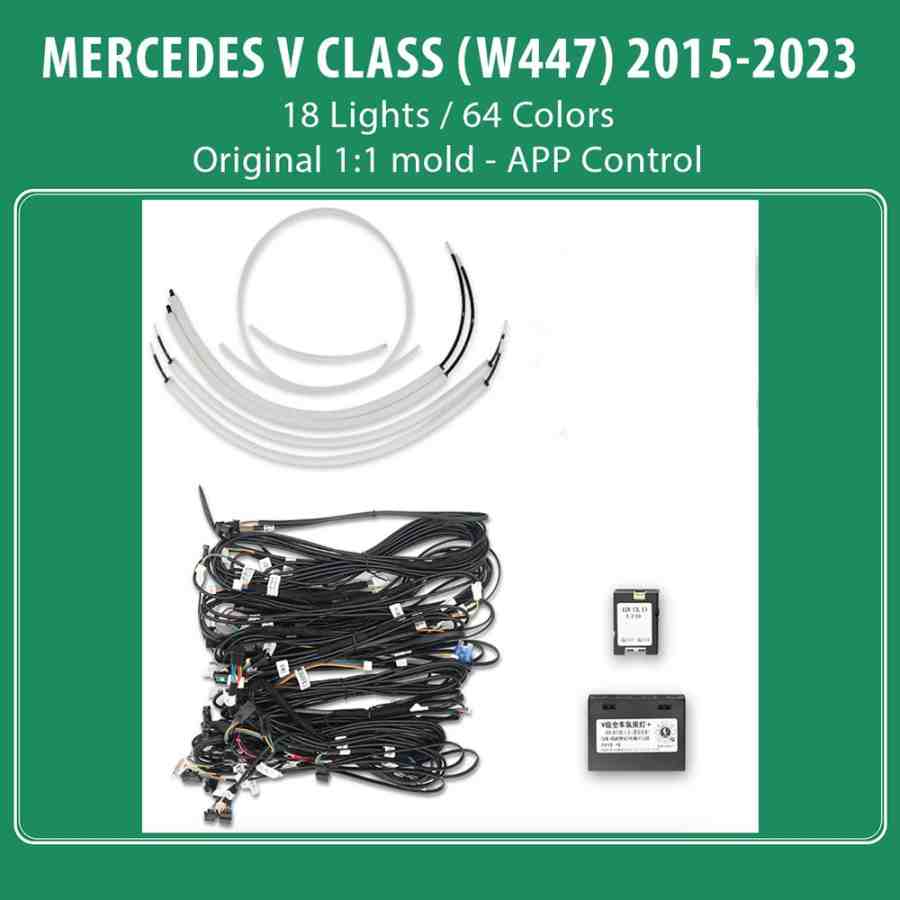 DIQ AMBIENT 8173 DIQ - BENZ V (W447) (Digital iQ Ambient Light for Mercedes V-Class (W447) mod. 2015-2024 with 18 Lights)