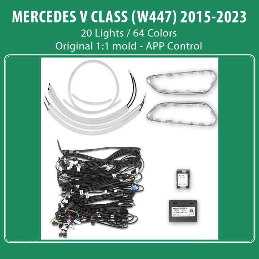 DIQ AMBIENT 8173 DIO - BENZ V (W447) (Digital iQ Ambient Light for Mercedes V-Class (W447) mod. 2015-2024 with 20 Lights)