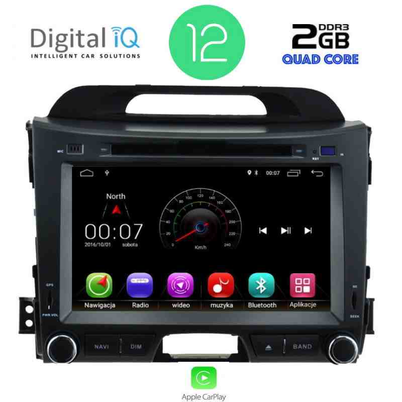 DIGITAL IQ MSM 374_CP (8'' DVD) MULTIMEDIA SYSTEM for KIA SPORTAGE mod. 2010-2015