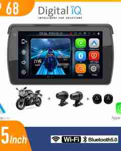 DIGITAL IQ PNA 5500_CPA (5.5inc) MOTORCYCLE CARPLAY-ANDROID AUTO (with TPMS - 2 DVR CAMERAS)