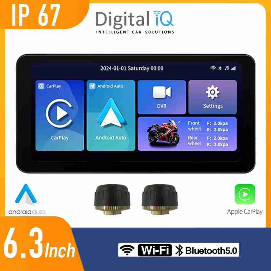 DIGITAL IQ PNA 6300_CPAA (6.3inc) MOTORCYCLE CARPLAY-ANDROID AUTO with TPMS