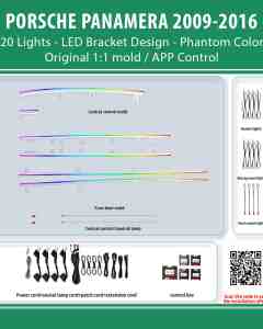 DIQ AMBIENT PORSCHE PANAMERA BSJ01M (Digital iQ Ambient Light for Porsche Panamera mod. 2010-2016 with 20 Lights, Phantom)