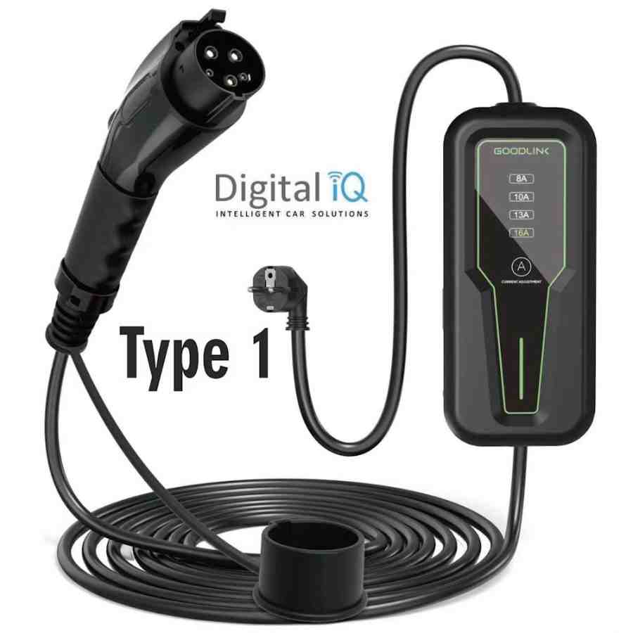 DIQ EV PRL 21635 US (PORTABLE EV CHARGER TYPE 2 PEVC16A01 - 16A - 3.5kW for TYPE1 US)