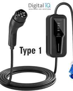 DIQ EV PRL 23207 (PORTABLE EV CHARGER TYPE 2 PEVC32A01 - 32A - 7kW for TYPE1 US)