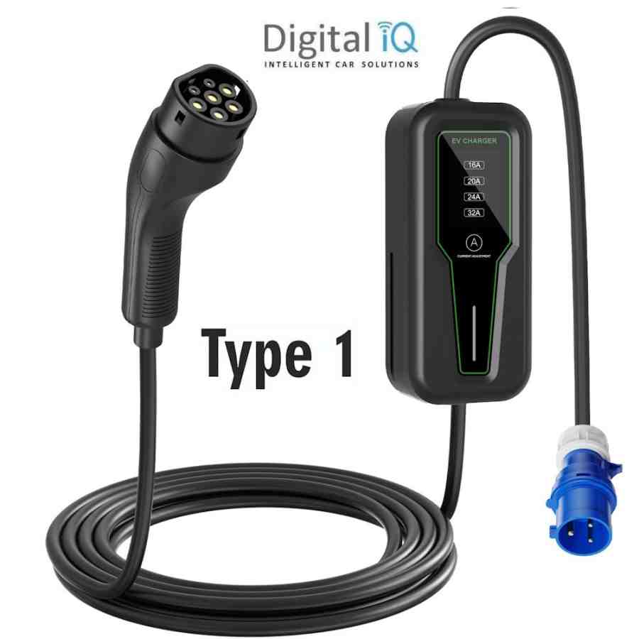 DIQ EV PRL 23207 (PORTABLE EV CHARGER TYPE 2 PEVC32A01 - 32A - 7kW for TYPE1 US)