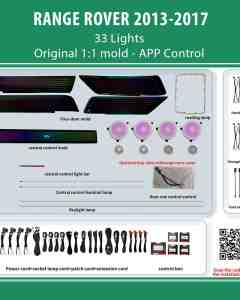 DIQ AMBIENT LR RANGE ROVER (L405) FULL mod. 2013-2017 (Digital iQ Ambient Light for LAND ROVER RANGE ROVER L405 mod. 2013-2017 with 33 Lights)