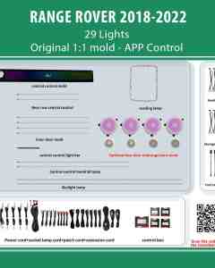 DIQ AMBIENT LR RANGE ROVER FULL (L405) FL mod. 2018-2022 (Digital iQ Ambient Light for LAND ROVER RANGE ROVER L405 mod. 2018-2022 with 29 Lights)