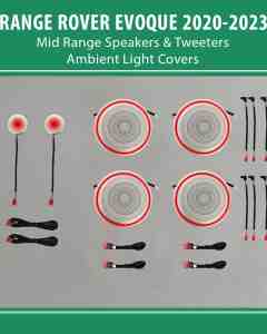 DIQ AMBIENT LR RANGE ROVER EVOQUE (L551) SP mod. 2018-2023 (Digital iQ Ambient Light for LAND ROVER RANGE ROVER EVOQUE L551 mod. 2018-2023 for Mid Range & Tweeters Covers)