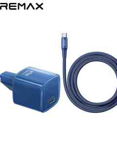 REMAX CA-26 (C60W) GaN FAST CHARGER with USB-C Cable (BLUE)