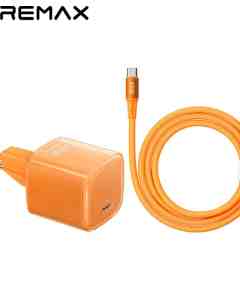 REMAX CA-26 (C60W) GaN FAST CHARGER with USB-C Cable (ORANGE)