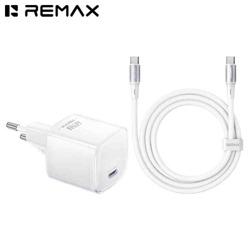 REMAX CA-26 (C60W) GaN FAST CHARGER with USB-C Cable (WHITE)