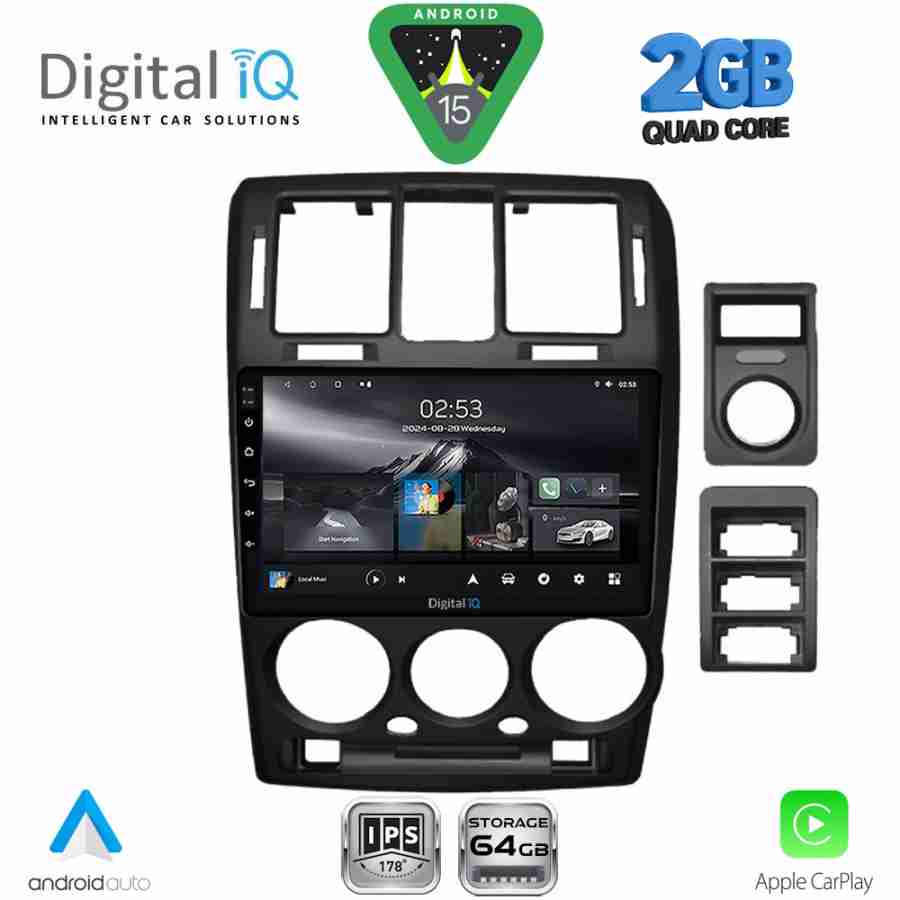 DIGITAL IQ RSD 1222BL_CPA (9inc) MULTIMEDIA TABLET for HYUNDAI GETZ mod. 2002-2011 (BLACK)
