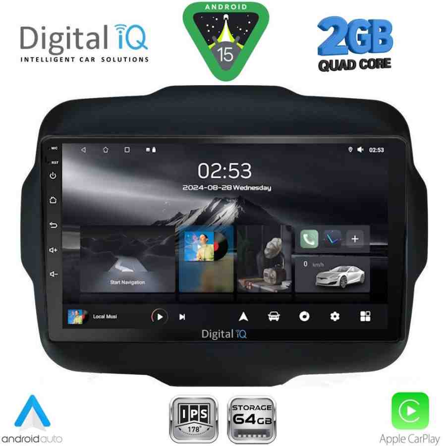 DIGITAL IQ RSD 1290_CPA (9inc) MULTIMEDIA TABLET for JEEP RENEGADE  mod. 2014-2025