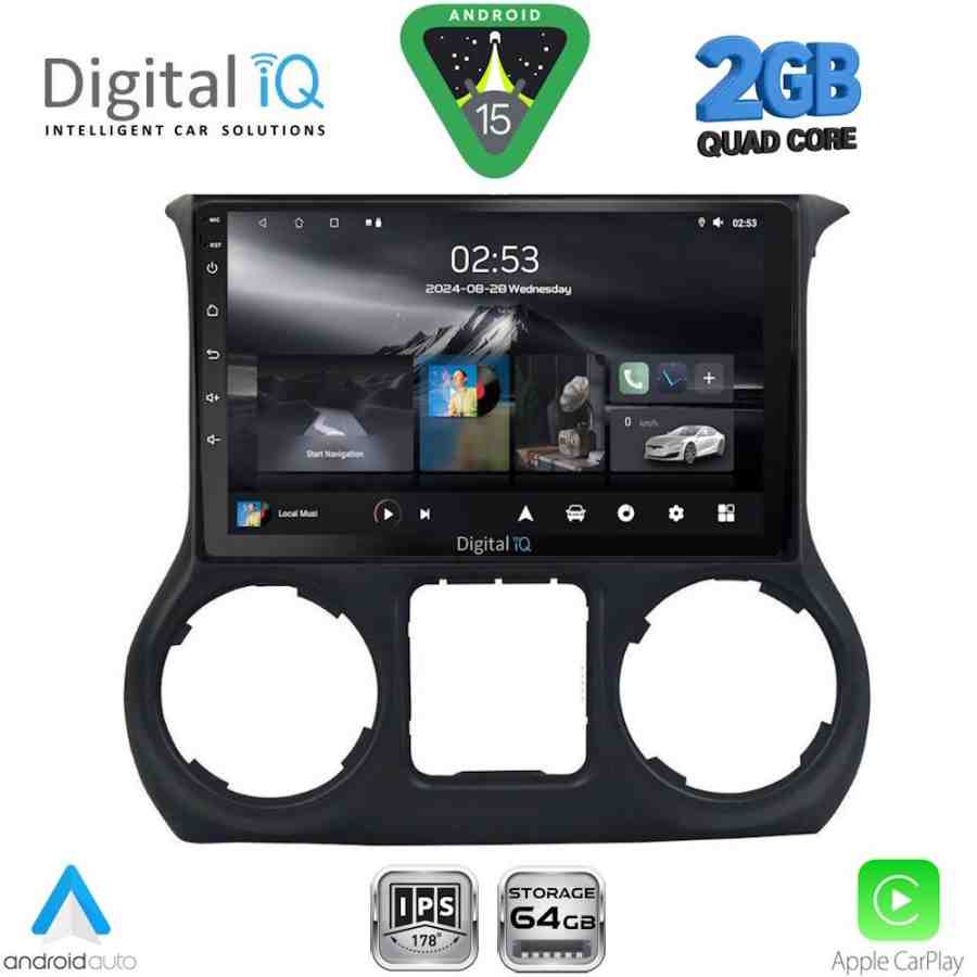 DIGITAL IQ RSD 1296_CPA (10inc) MULTIMEDIA TABLET for JEEP WRANGLER  mod. 2014-2017