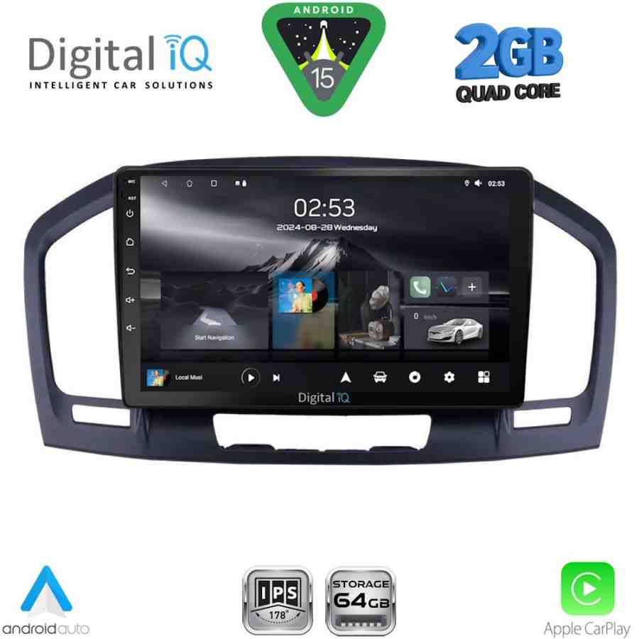 DIGITAL IQ RSD 1491BL_CPA (9inc) MULTIMEDIA TABLET for OPEL INSIGNIA mod.2008-2013 (BLACK)