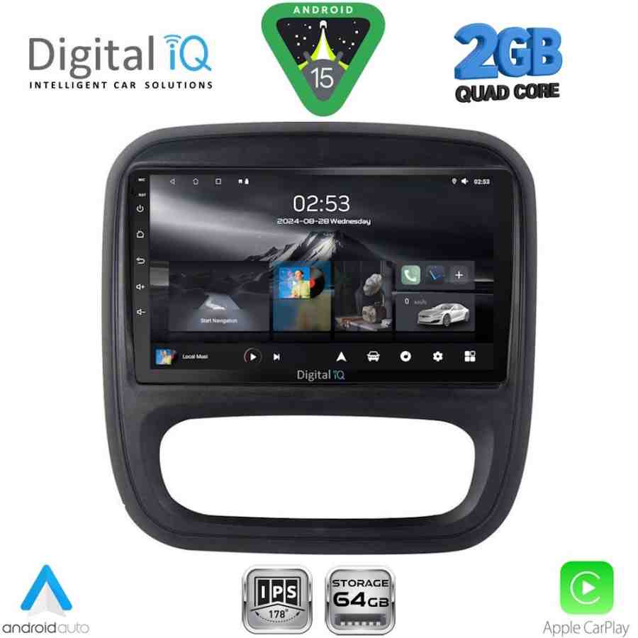 DIGITAL IQ RSD 1499_CPA (9inc) MULTIMEDIA TABLET for OPEL VIVARO – RENAULT TRAFIC – FIAT TALENDO – NISSAN NV 300 mod. 2014-2019