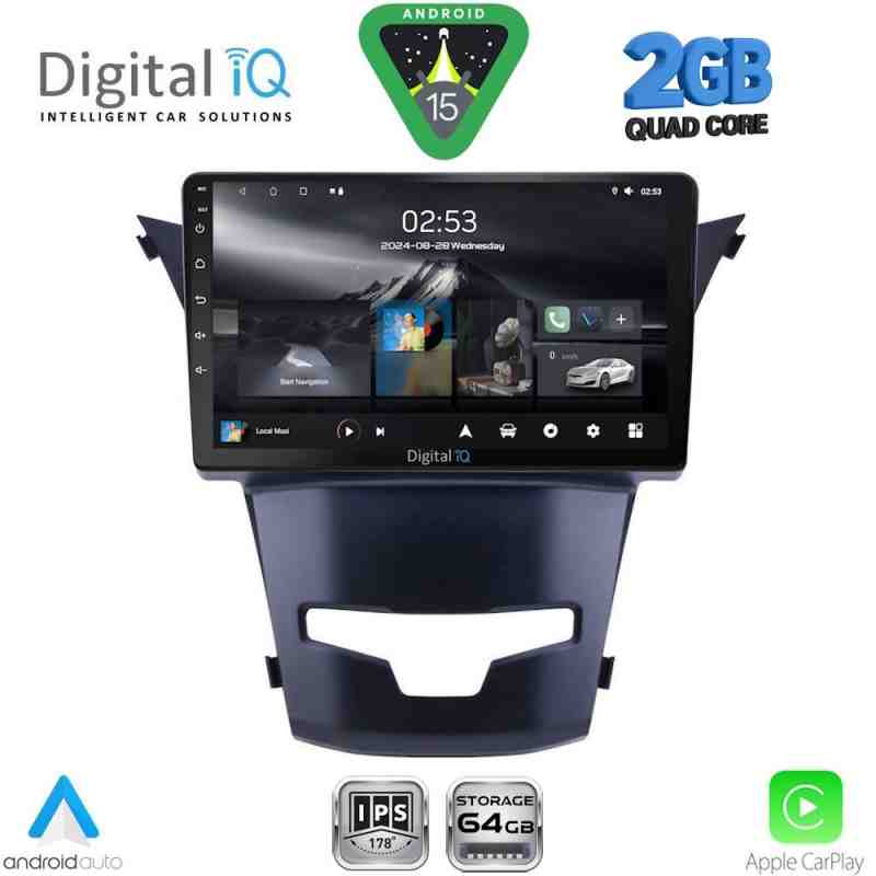 DIGITAL IQ RSD 1653_CPA (9inc) MULTIMEDIA TABLET for SSANGYONG KORANDO mod. 2014-2019