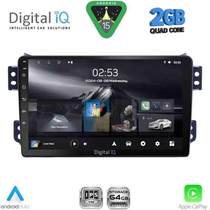DIGITAL IQ RSD 1682_CPA (9inc) MULTIMEDIA TABLET for OPEL AGILA - SUZUKI SPLASH mod. 2008-2018