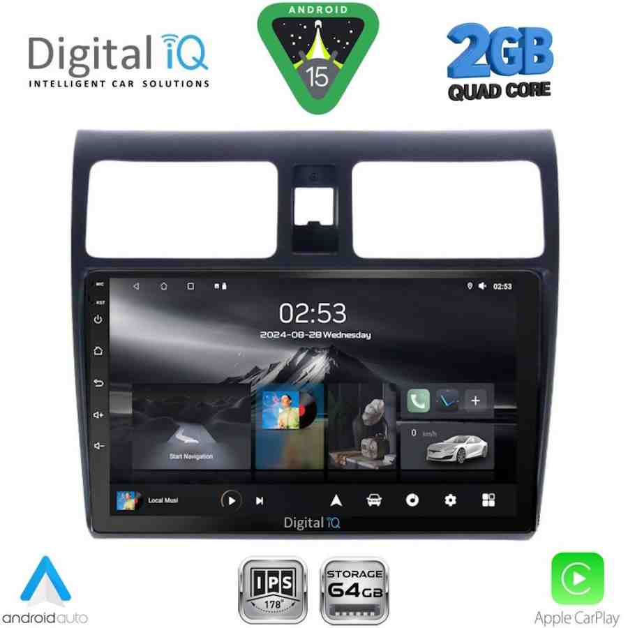 DIGITAL IQ RSD 1684_CPA (10inc) MULTIMEDIA TABLET for SUZUKI SWIFT mod. 2005-2011