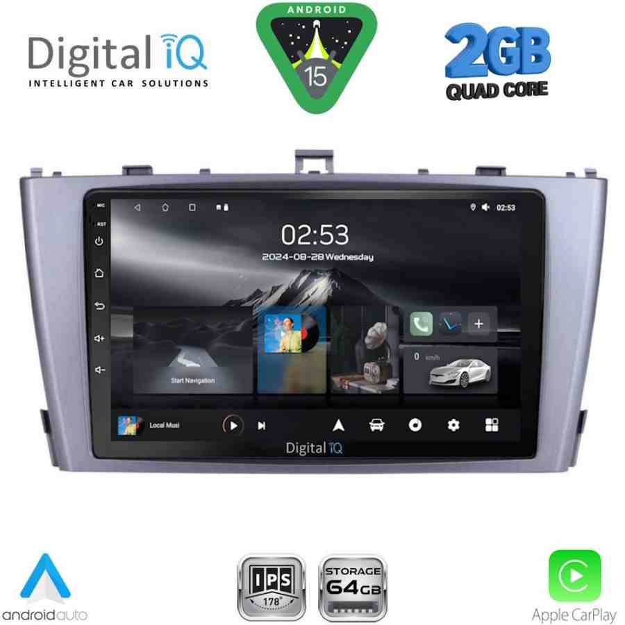 DIGITAL IQ RSD 1705SL_CPA (9inc) MULTIMEDIA TABLET for TOYOTA AVENSIS (T27) mod. 2009-2015 (SILVER)