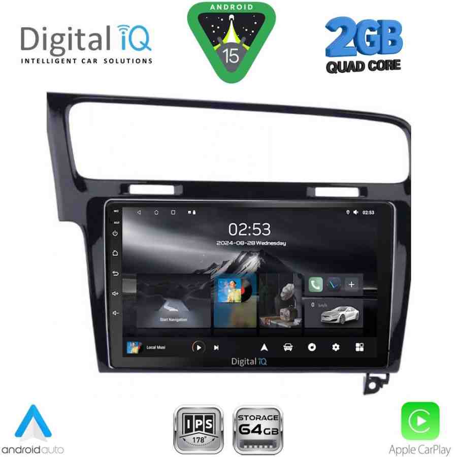 DIGITAL IQ RSD 1747BL_CPA (10inc) MULTIMEDIA TABLET for VW GOLF 7 mod. 2013-2020