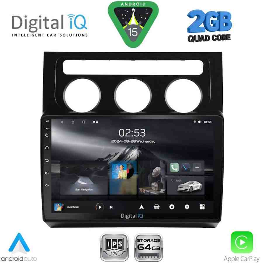 DIGITAL IQ RSD 1767_CPA CLIMA (10inc) MULTIMEDIA TABLET for VW TOURAN mod. 2003-2010