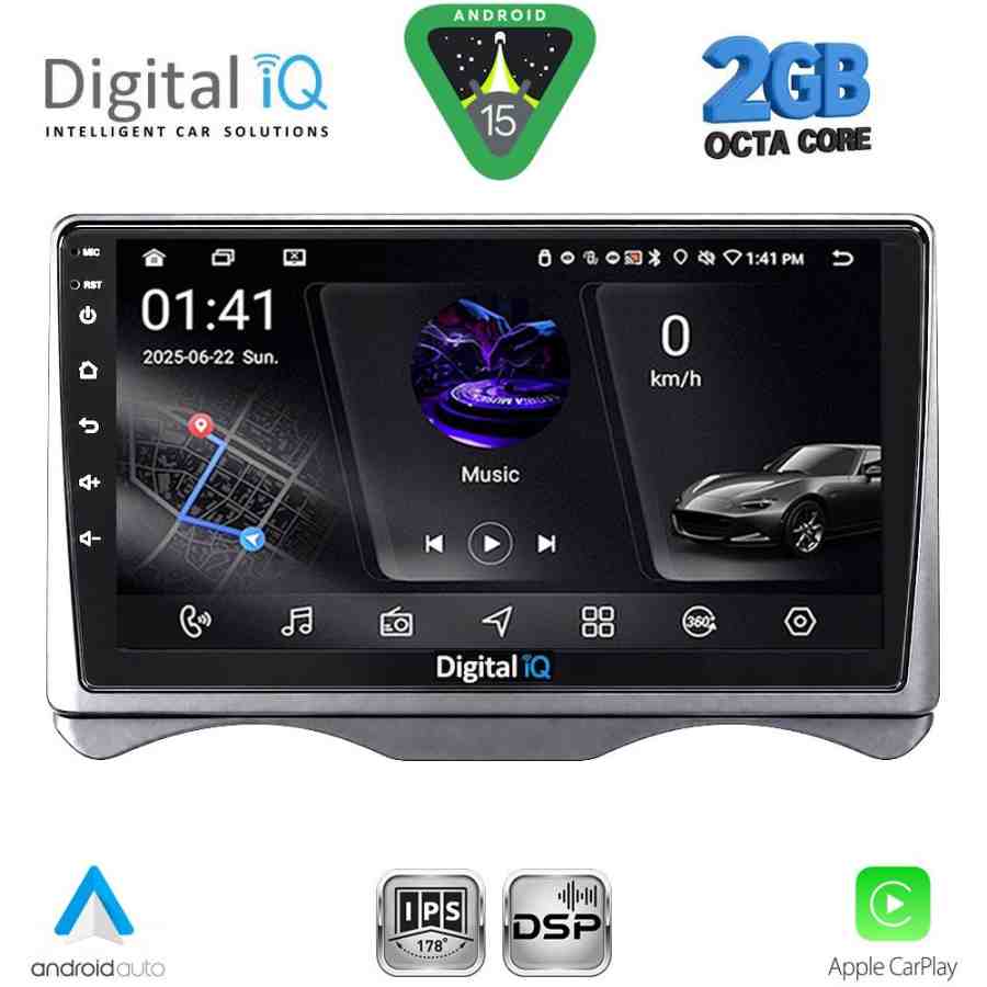 DIGITAL IQ RSF 4091_CPA (9inc) MULTIMEDIA TABLET for CITROEN C3 mod. 2001-2009 (DASHBOARD)