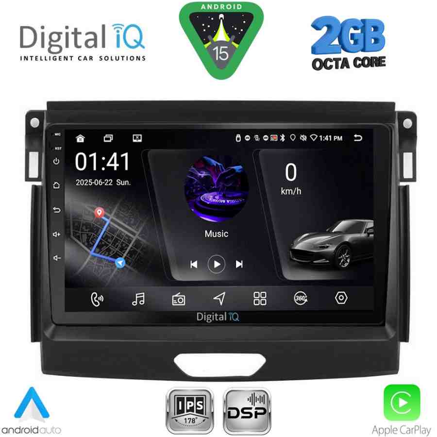 DIGITAL IQ RSF 4172A_CPA (9inc) MULTIMEDIA TABLET for FORD RANGER mod. 2015-2018