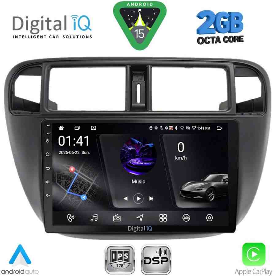 DIGITAL IQ RSG 6186_CPA A/C (9inc) MULTIMEDIA TABLET for HONDA CIVIC mod. 1995-2001
