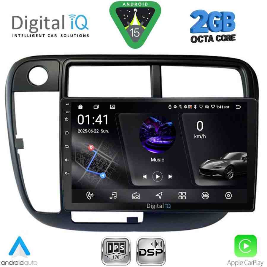DIGITAL IQ RSG 6186_CPA CLIMA (9inc) MULTIMEDIA TABLET for HONDA CIVIC mod. 1995-2001