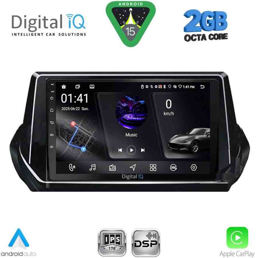 DIGITAL IQ RSF 4509_CPA (9inc) MULTIMEDIA TABLET for PEUGEOT 208 – 2008 mod. 2021-2026
