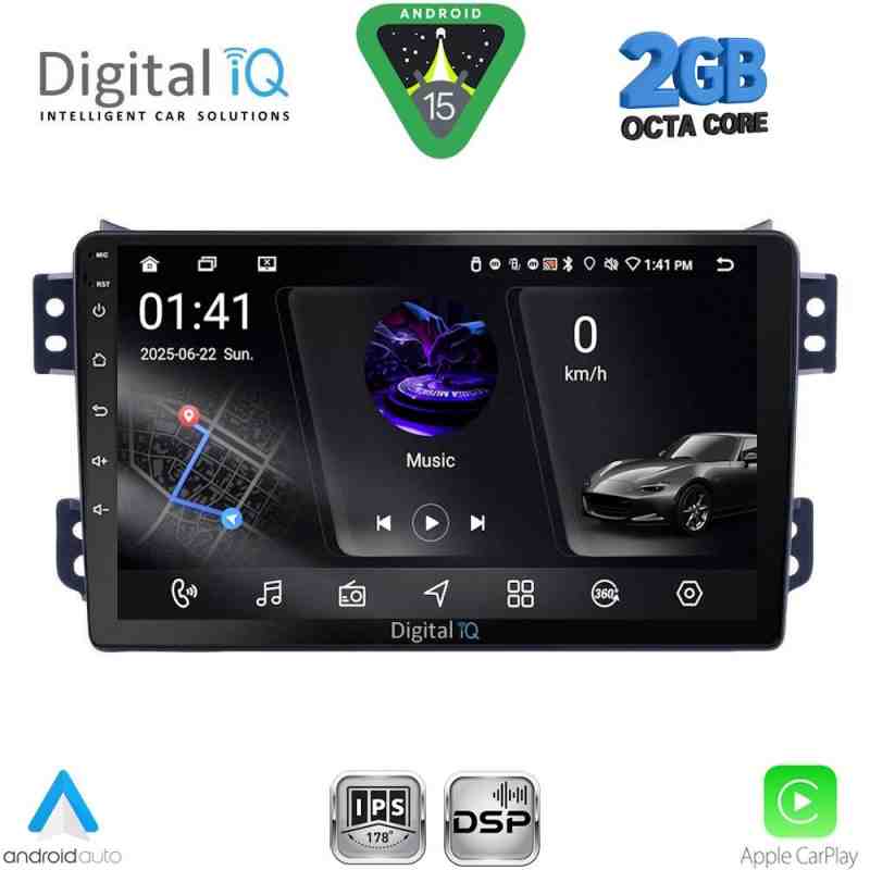 DIGITAL IQ RSF 4682_CPA (9inc) MULTIMEDIA TABLET for OPEL AGILA - SUZUKI SPLASH mod. 2008-2018