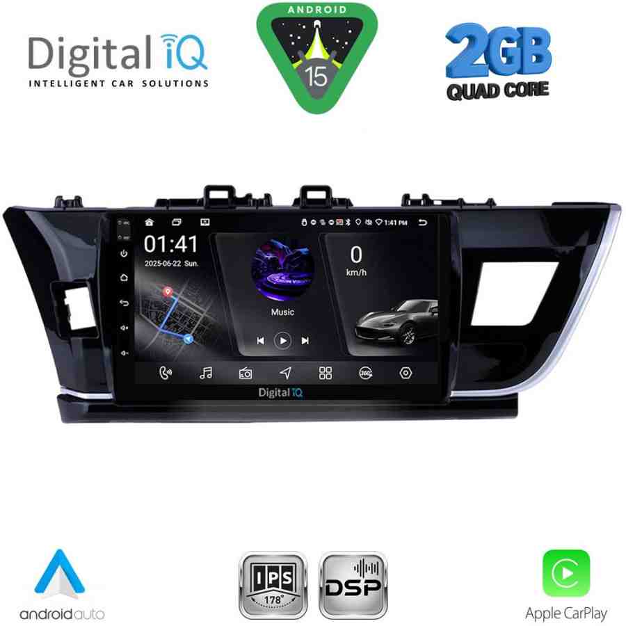 DIGITAL IQ RSF 4714BIG_CPA (10inc) MULTIMEDIA TABLET for TOYOTA COROLLA mod. 2013-2016