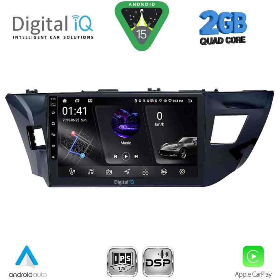 DIGITAL IQ RSF 4714MD_CPA (10inc) MULTIMEDIA TABLET for TOYOTA COROLLA mod. 2013-2016