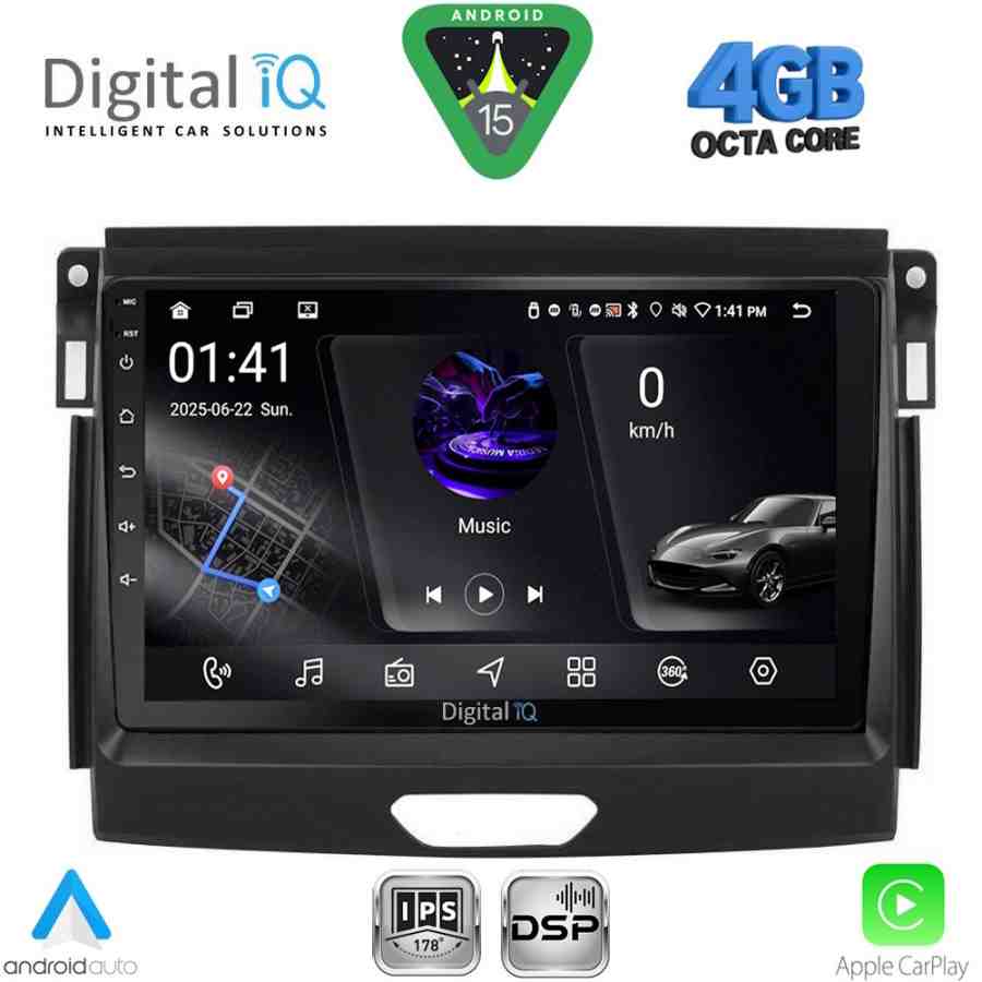 DIGITAL IQ RSG 6172A_CPA (9inc) MULTIMEDIA TABLET for FORD RANGER mod. 2015-2018