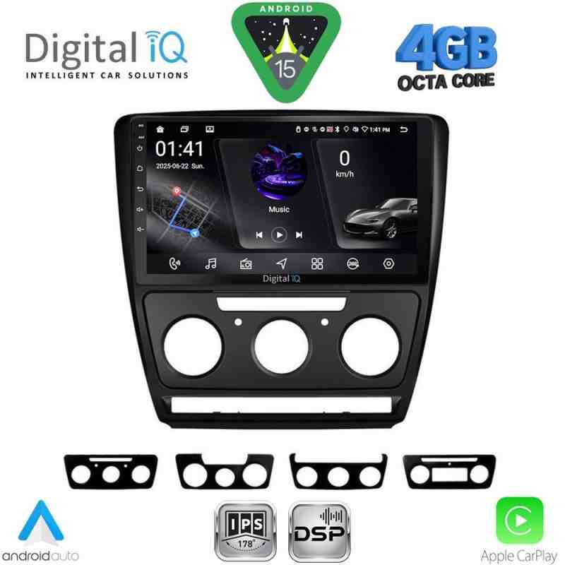 DIGITAL IQ RSG 6595BL_CPA (10inc) MULTIMEDIA TABLET for SKODA OCTAVIA 5 mod. 2005-2012 (BLACK)