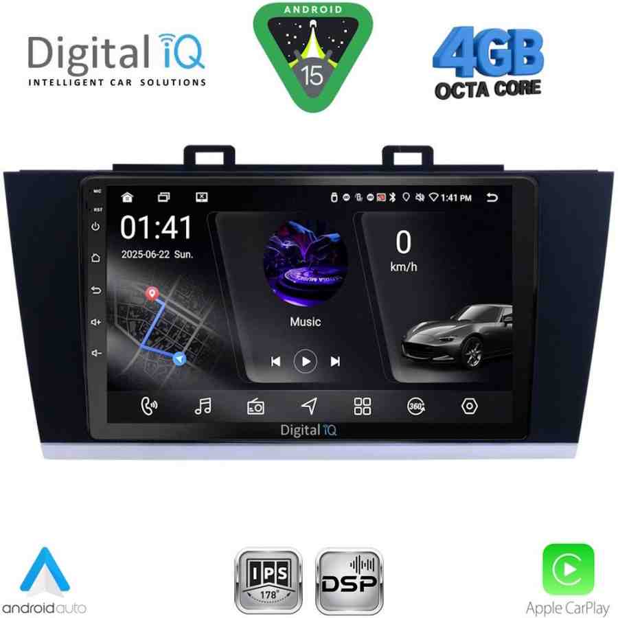 DIGITAL IQ RSG 6668_CPA (9inc) MULTIMEDIA TABLET for SUBARU LEGACY - OUTBACK mod. 2014-2019
