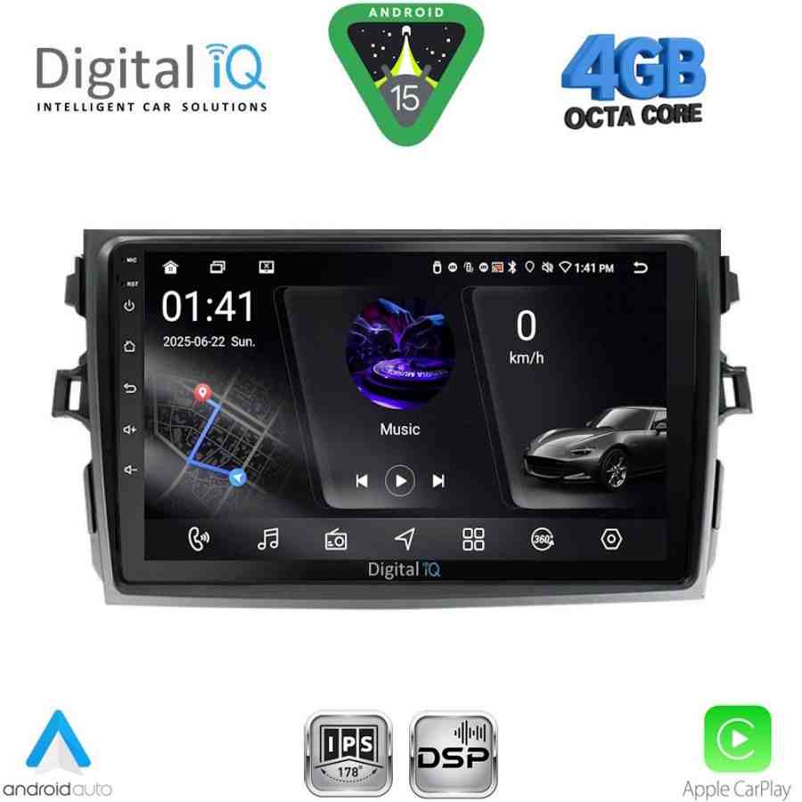 DIGITAL IQ RSG 6713_CPA (9inc) MULTIMEDIA TABLET for TOYOTA COROLLA 4D mod. 2006-2012
