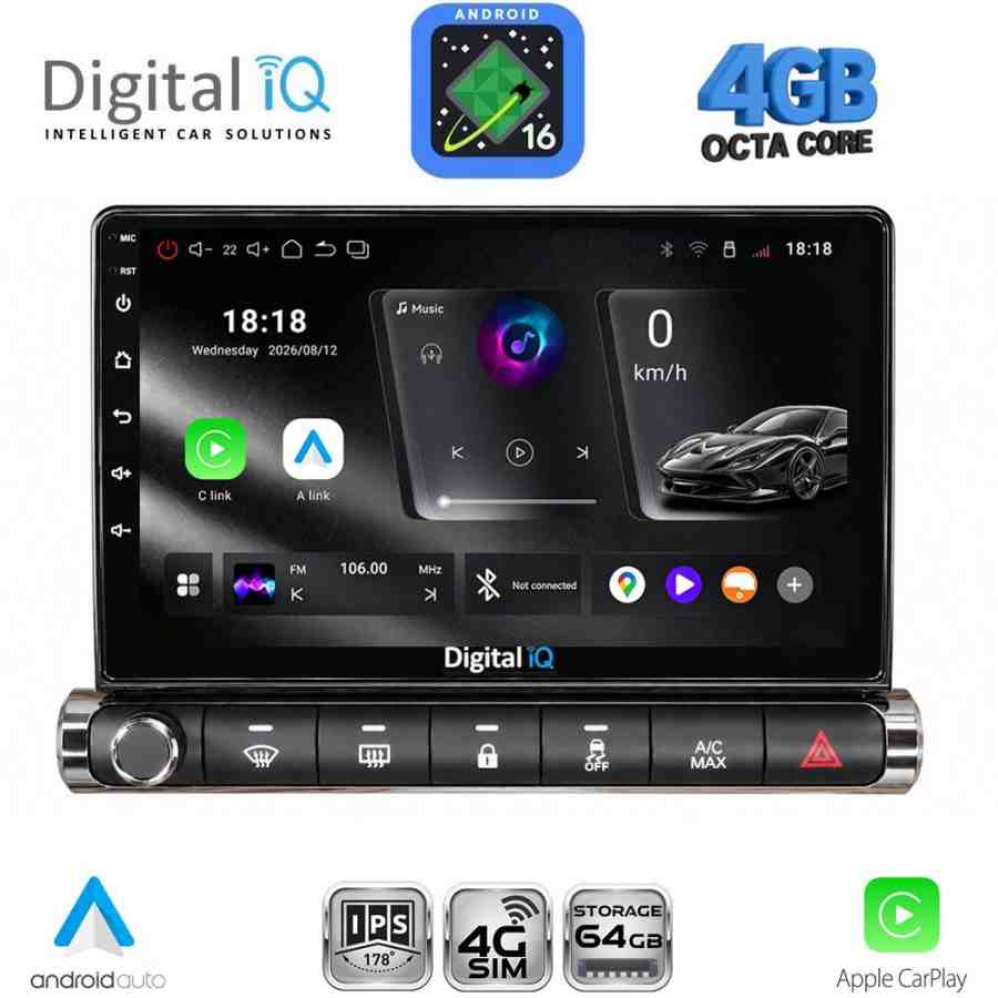 DIGITAL IQ RTG 6089H_CPA (9inc) MULTIMEDIA TABLET for CITROEN C4 CACTUS mod. 2014-2021 High Version