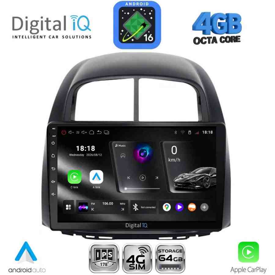 DIGITAL IQ RTG 6124_CPA (10inc) MULTIMEDIA TABLET for DAIHATSU SIRION mod. 2006-2012