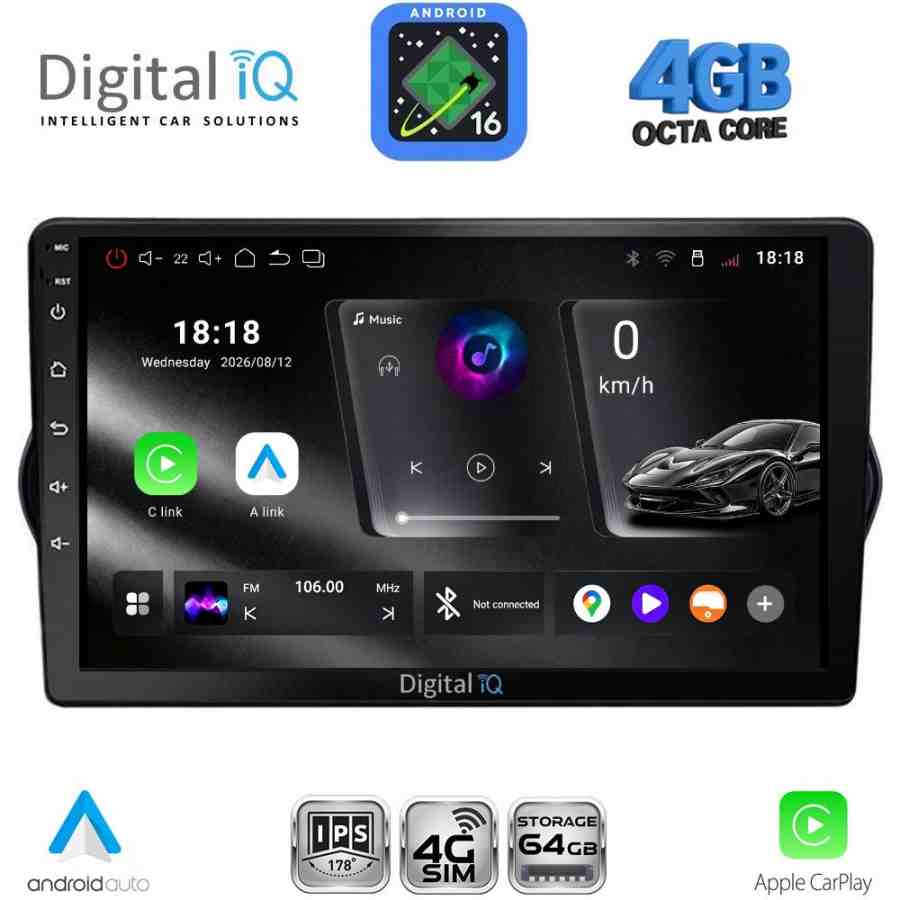 DIGITAL IQ RTG 6148_CPA (9inc) MULTIMEDIA TABLET for FIAT TIPO mod. 2015-2023