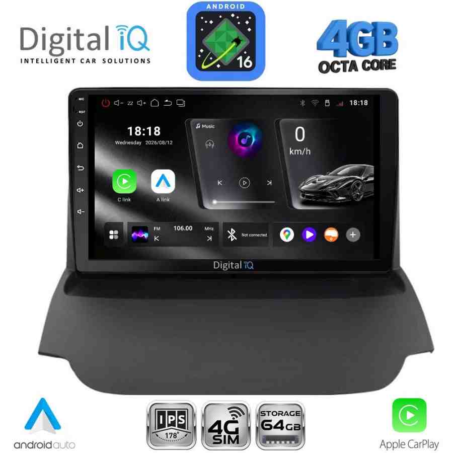 DIGITAL IQ RTG 6150_CPA (9inc) MULTIMEDIA TABLET for FORD ECOSPORT mod. 2012-2018