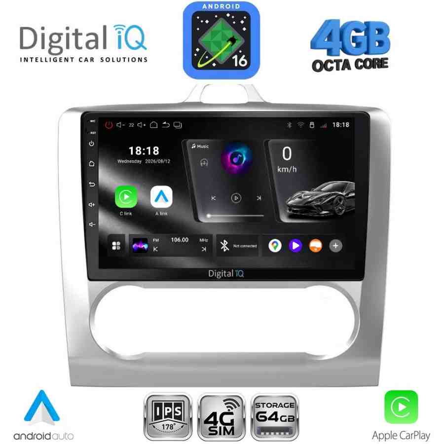 DIGITAL IQ RTG 6156SL_CPA CLIMA (9inc) MULTIMEDIA TABLET for FORD FOCUS mod. 2005-2012 (SILVER)