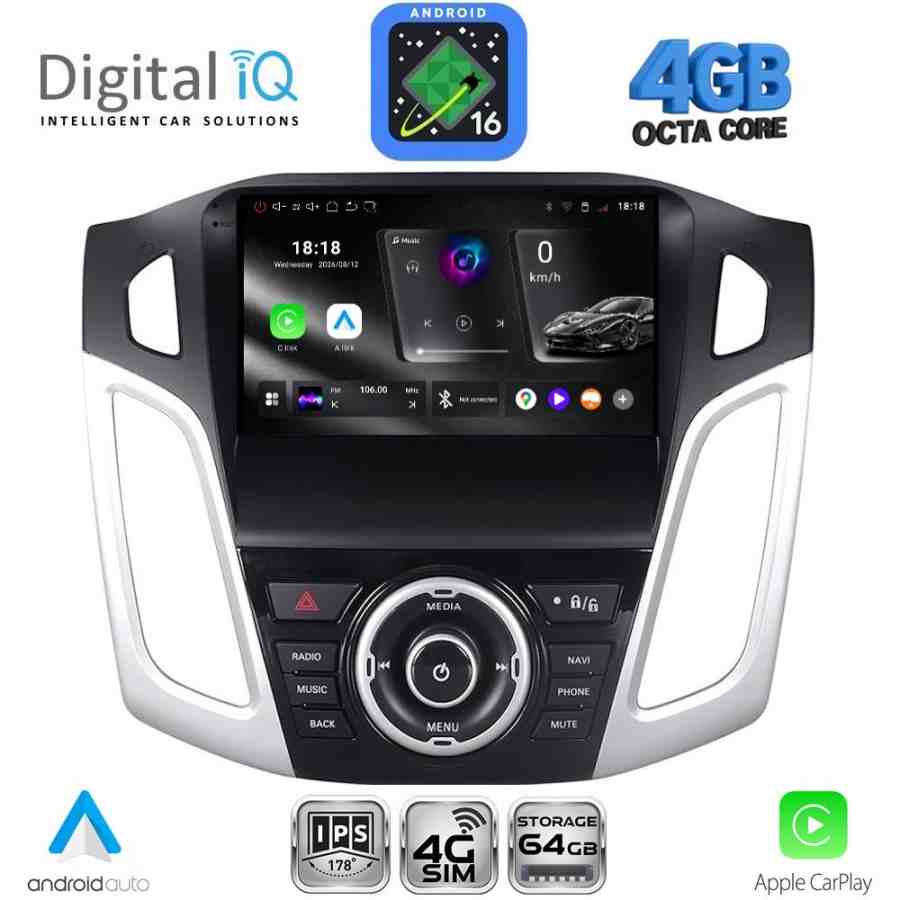 DIGITAL IQ RTG 6157_CPA (9inc) MULTIMEDIA TABLET for FORD FOCUS mod. 2011-2018