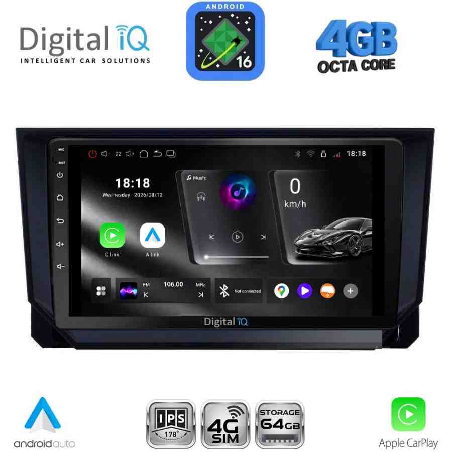 DIGITAL IQ RTG 6573_CPA (9inc) MULTIMEDIA TABLET for SEAT ARONA - IBIZA mod. 2018-2026