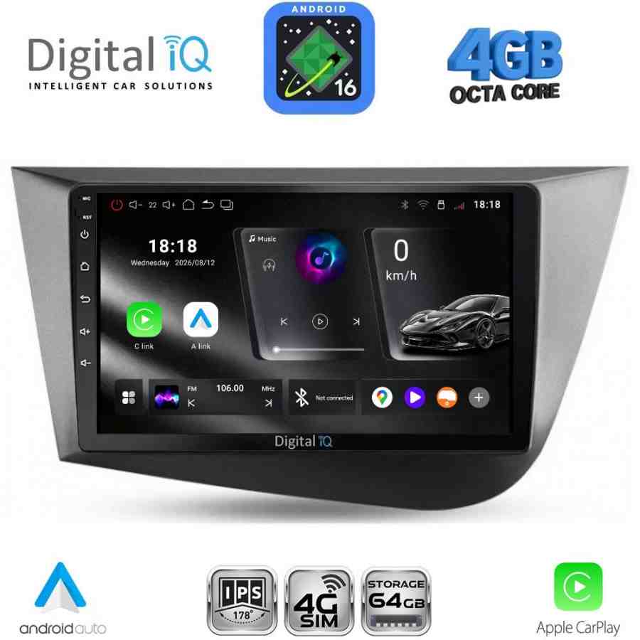 DIGITAL IQ RTG 6574_CPA (9inc) MULTIMEDIA TABLET for SEAT LEON mod. 2005-2012