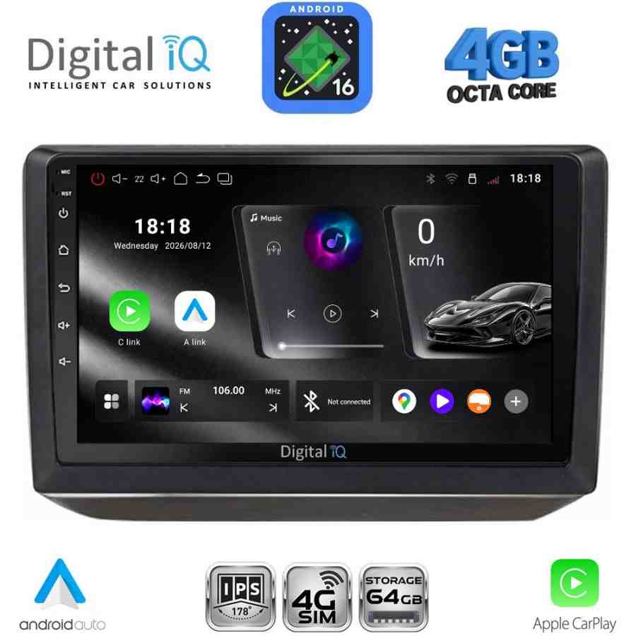 DIGITAL IQ RTG 6581_CPA (10inc) MULTIMEDIA TABLET for SKODA FABIA mod. 2008-2014