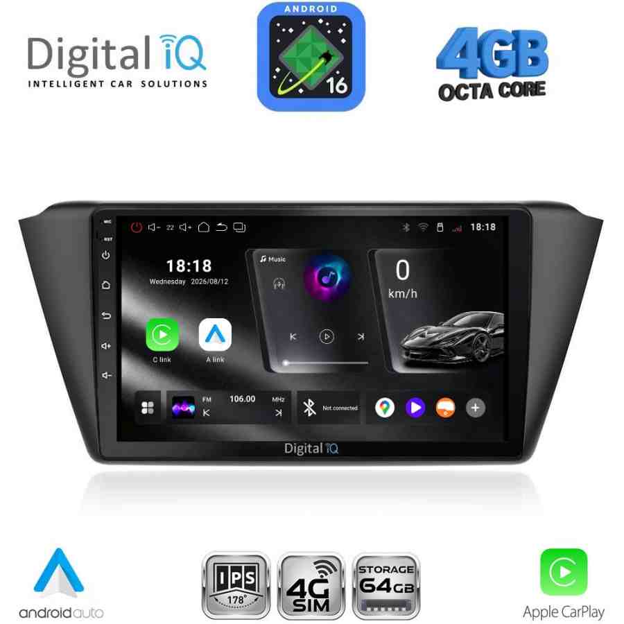 DIGITAL IQ RTG 6582_CPA (9inc) MULTIMEDIA TABLET for SKODA FABIA mod. 2015-2022