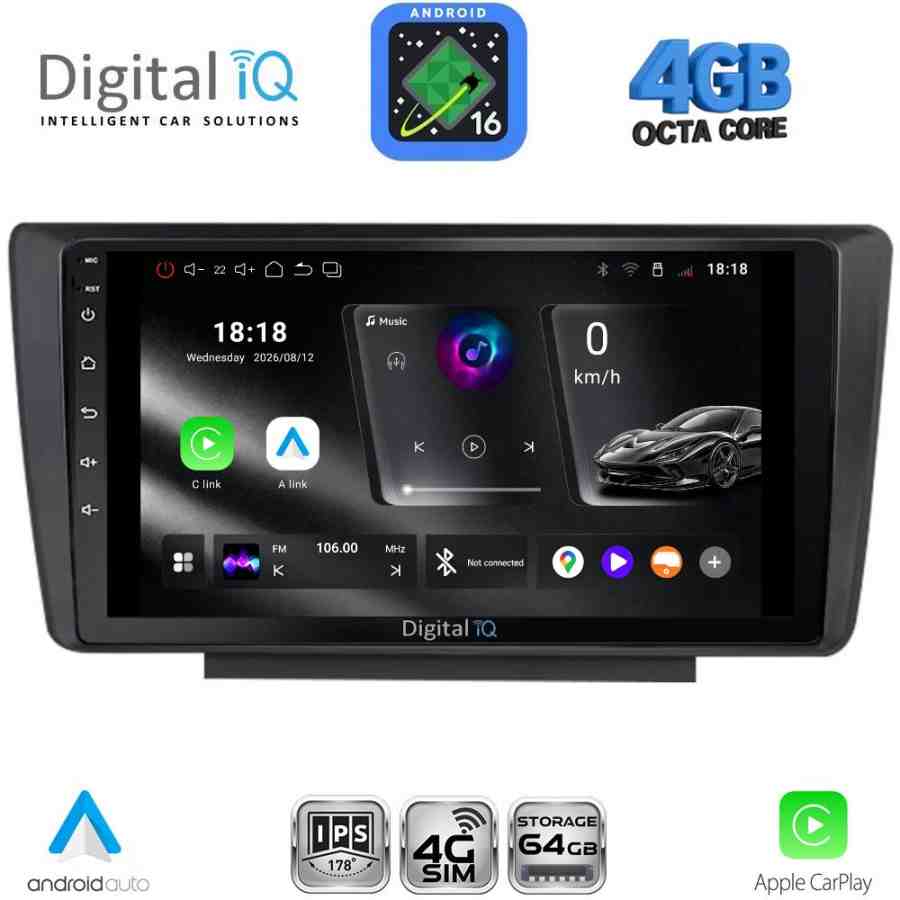 DIGITAL IQ RTG 6594_CPA (9inc) MULTIMEDIA TABLET for SKODA OCTAVIA 5 mod. 2005-2012